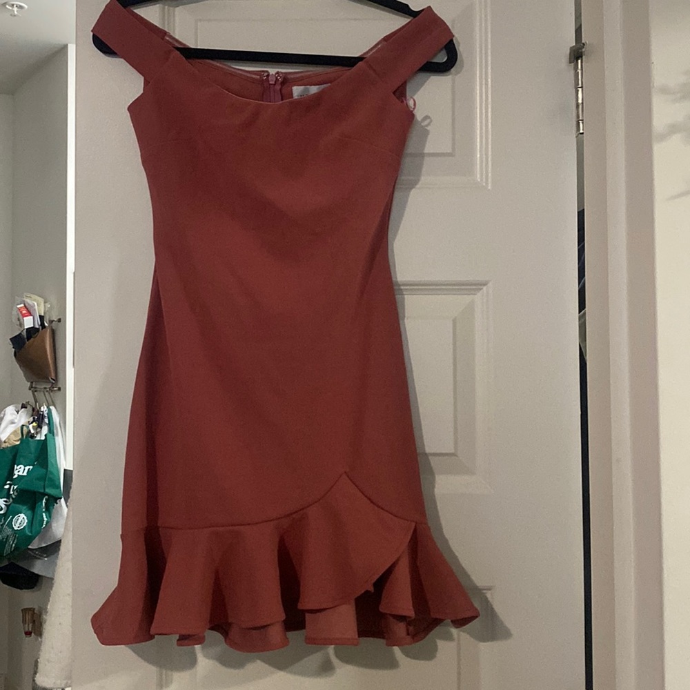 Mini Pink off the shoulder dress